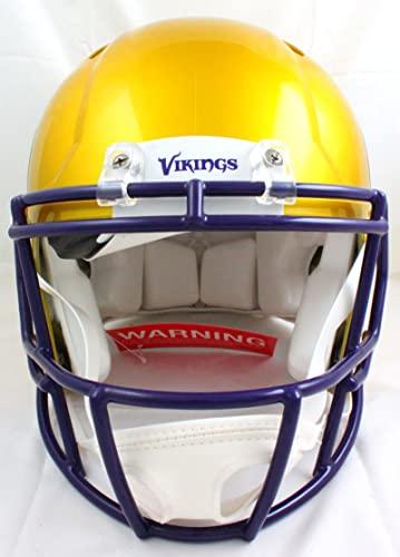 Adrian Peterson Autographed Vikings F/S Flash Speed Authentic Helmet-Beckett W Hologram Black - Image 4