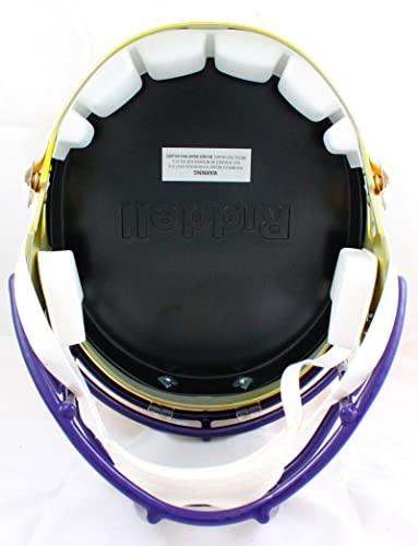 Adrian Peterson Autographed Vikings F/S Flash Speed Helmet-Beckett W Hologram Black - Image 2