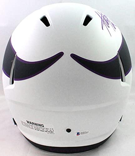 Adrian Peterson Signed Minn Vikings Lunar Speed F/S Helmet- Beckett W Purple - Image 3