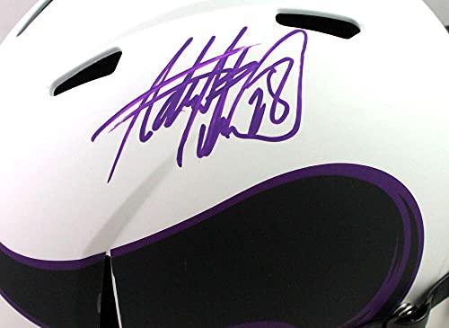 Adrian Peterson Signed Minn Vikings Lunar Speed F/S Helmet- Beckett W Purple - Image 5