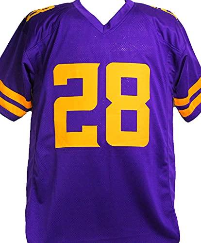 Adrian Peterson Signed Purple Pro Style Jersey w/Yellow Num- Beckett WBlack 8 - Image 2