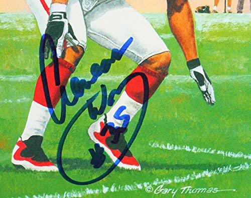 Aeneas Williams Autographed Arizona Cardinals Goal Line Art Card- Beckett Blue - Image 3