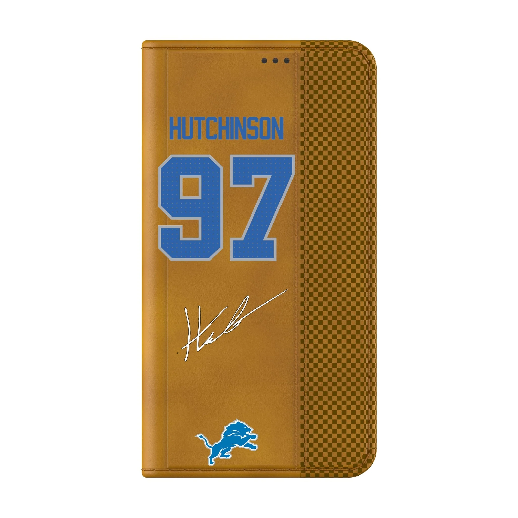 Aidan Hutchinson Detroit Lions 97 Game Tactic Folio Phone Case for Samsung Galaxy - Image 2