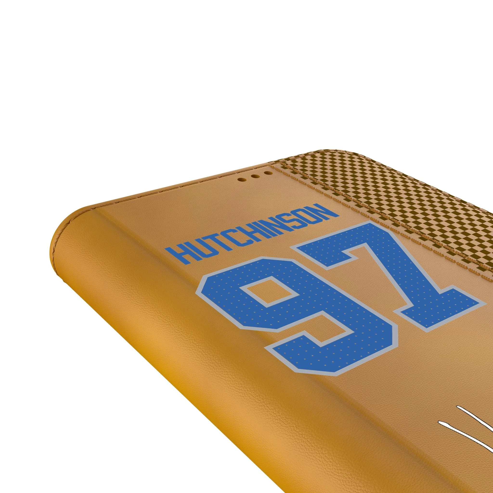 Aidan Hutchinson Detroit Lions 97 Game Tactic Folio Phone Case for Samsung Galaxy - Image 5