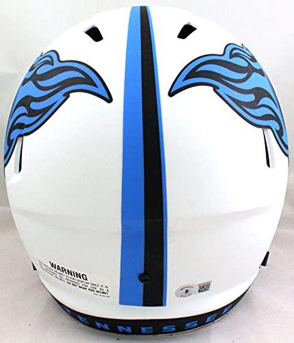 AJ Brown Autographed Tennessee Titans Lunar Speed F/S Helmet- Beckett W LT BLUE - Image 3