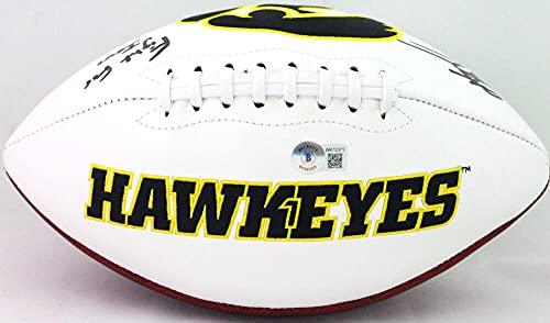 Aj Epenesa Autographed Iowa Hawkeyes Logo Football w/FFI - Beckett WBlack - Image 2