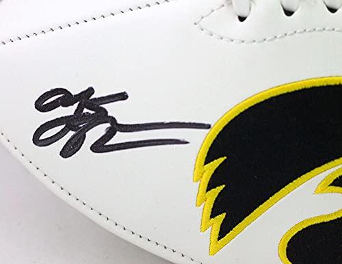 Aj Epenesa Autographed Iowa Hawkeyes Logo Football w/FFI - Beckett WBlack - Image 4