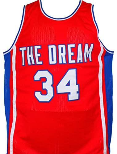 Akeem Olajuwon Autographed Red College Style Jersey- JSA Witnessed Black - Image 2