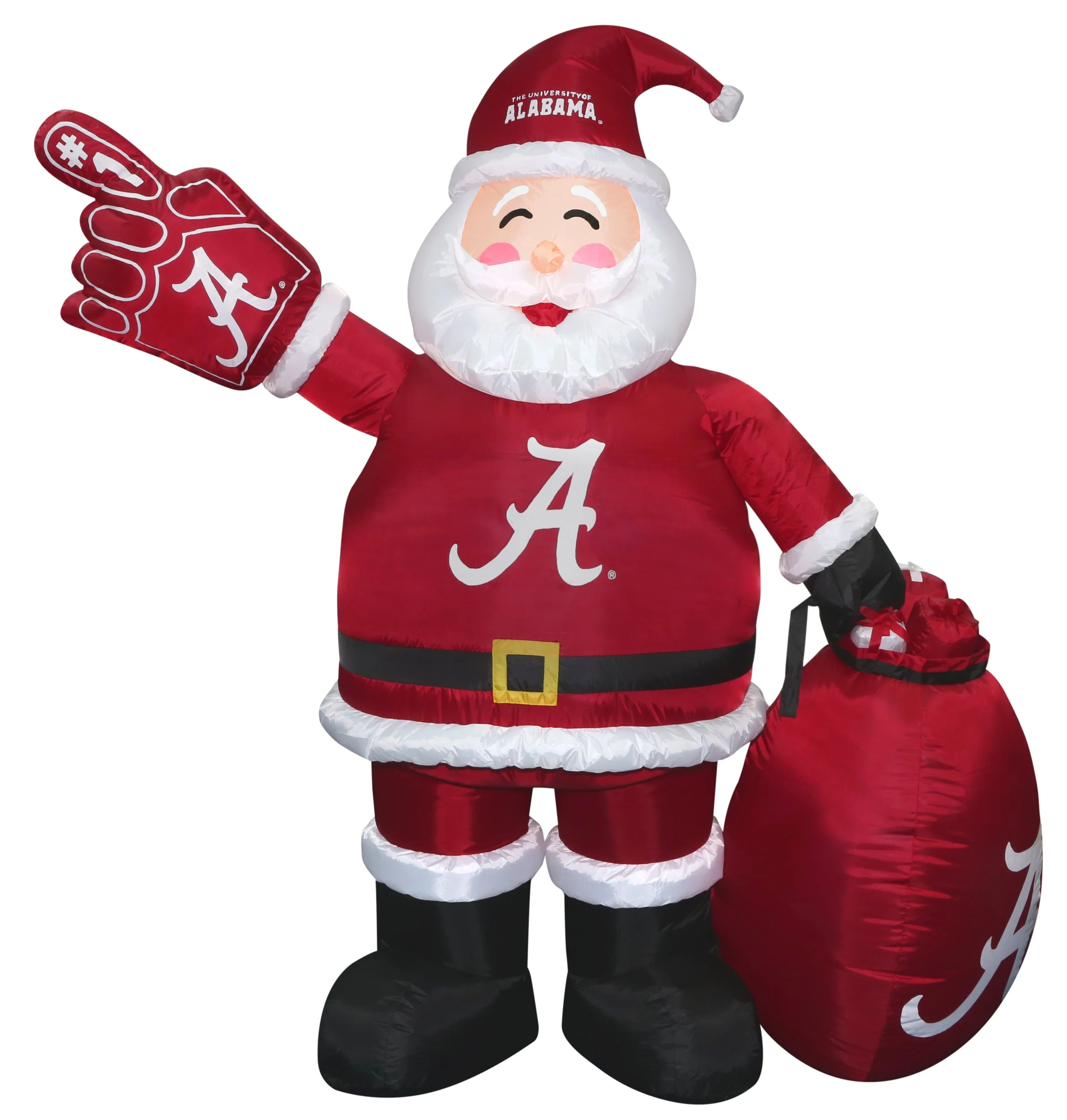 Alabama Crimson Tide Santa Claus Yard Inflatable