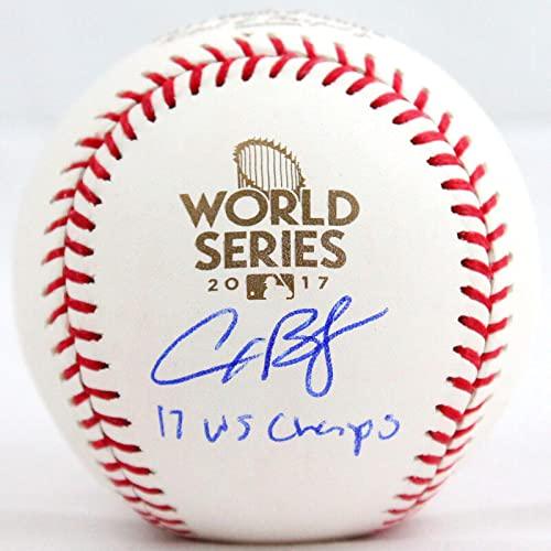 Alex Bregman Autographed Rawlings OML 2017 WS Baseball w/insc.- Beckett W Hologram Blue