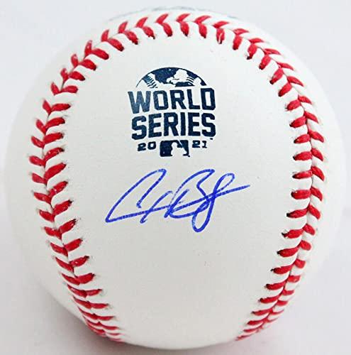 Alex Bregman Autographed Rawlings OML 2021 WS Baseball- Beckett W Hologram Blue