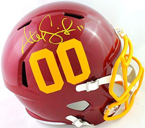 Alex Smith Autographed Washington Team 2020 Speed F/S Helmet- Beckett W Yellow