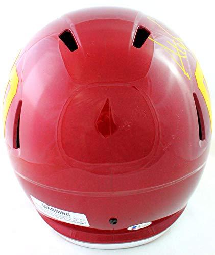 Alex Smith Autographed Washington Team 2020 Speed F/S Helmet- Beckett W Yellow - Image 4
