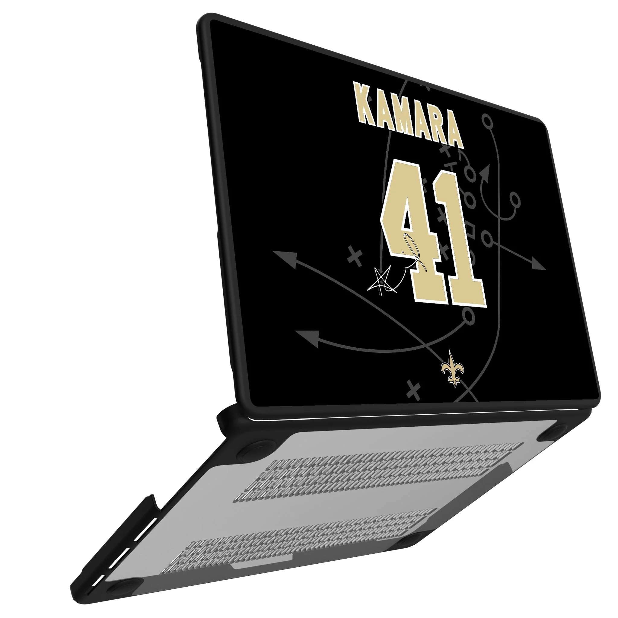 Alvin Kamara New Orleans Saints 41 Game Tactic Laptop Case for Apple MacBook - Image 2