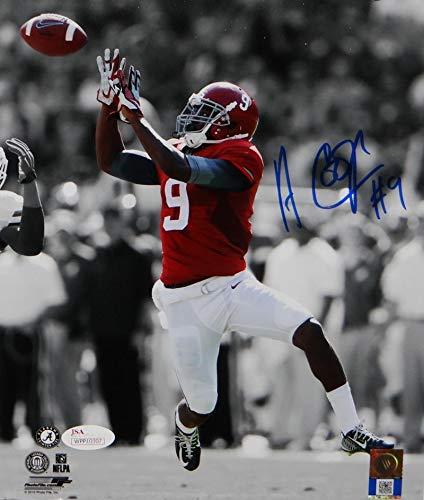 Amari Cooper Autographed Alabama 8x10 B&W Color Catch PF Photo- JSA W Auth Blue