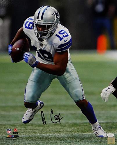 Amari Cooper Autographed Dallas Cowboys 16x20 Running White Jersey PF Photo- JSA W Auth Black - Image 2
