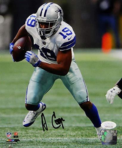Amari Cooper Signed Dallas Cowboys 8x10 Running White Jersey PF Photo- JSA W Auth Black - Image 2