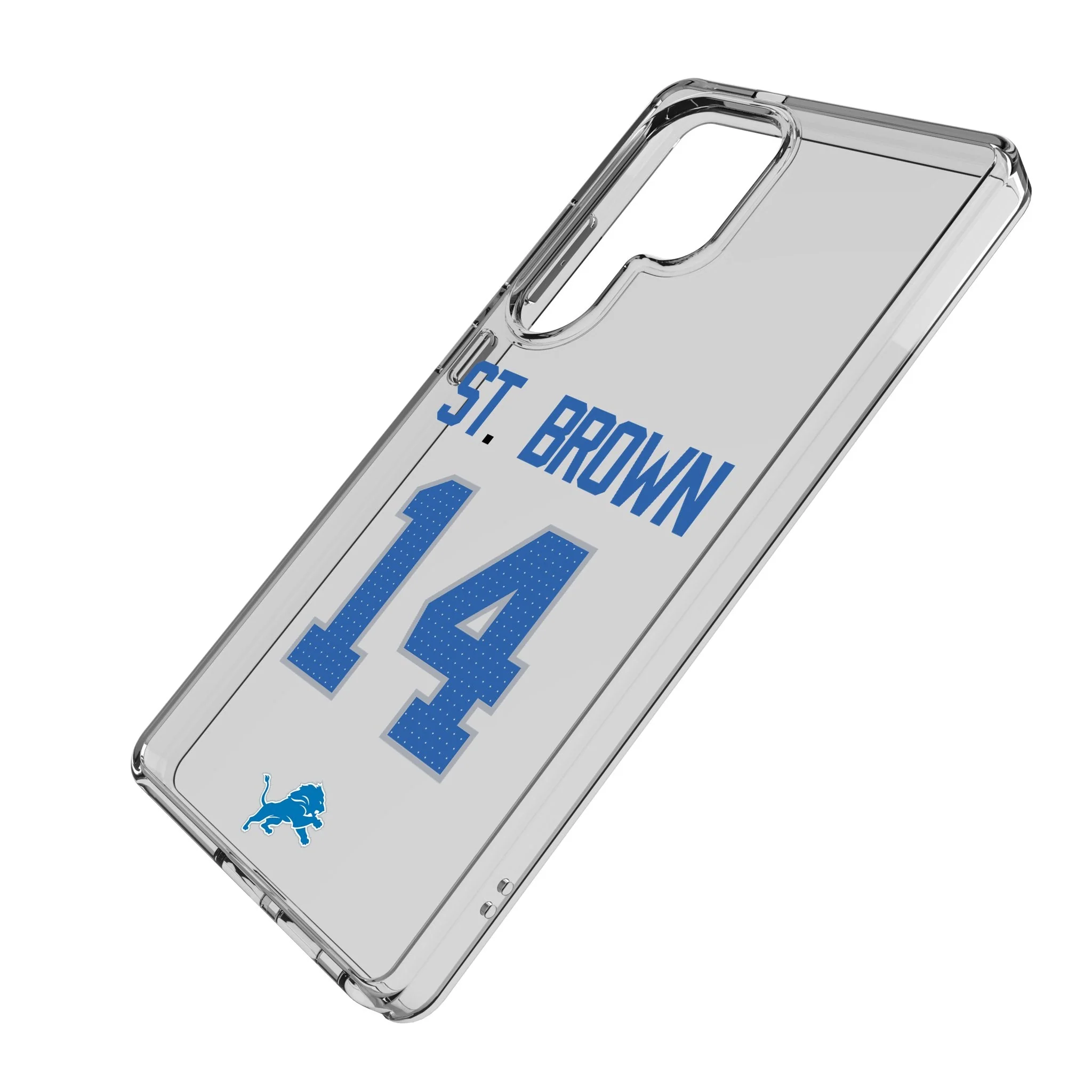 Amon-Ra St. Brown Detroit Lions 14 Game Tactic Clear Phone Case for Samsung Galaxy - Image 2