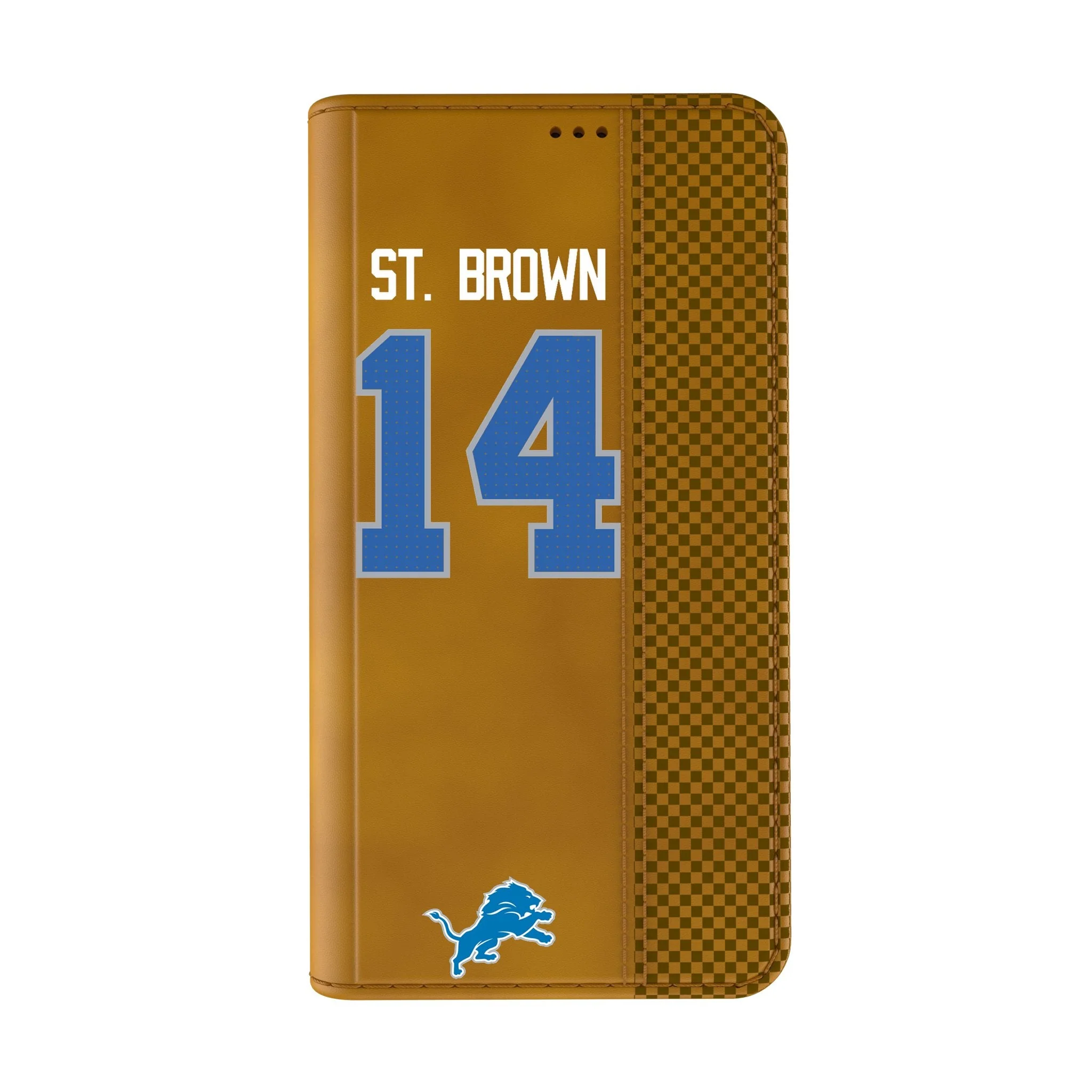 Amon-Ra St. Brown Detroit Lions 14 Game Tactic Folio Phone Case for Apple iPhone - Image 2