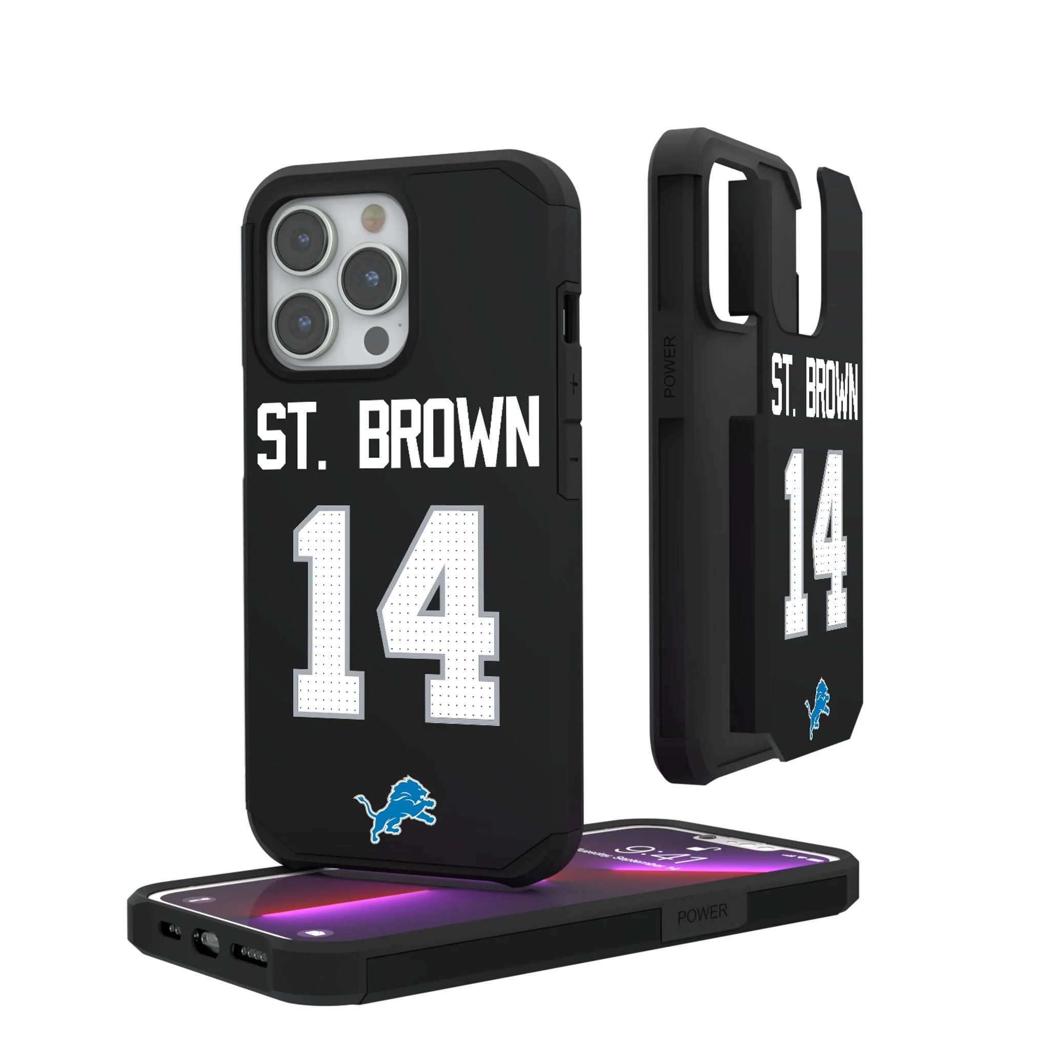 Amon-Ra St. Brown Detroit Lions 14 Ready Rugged Phone Case