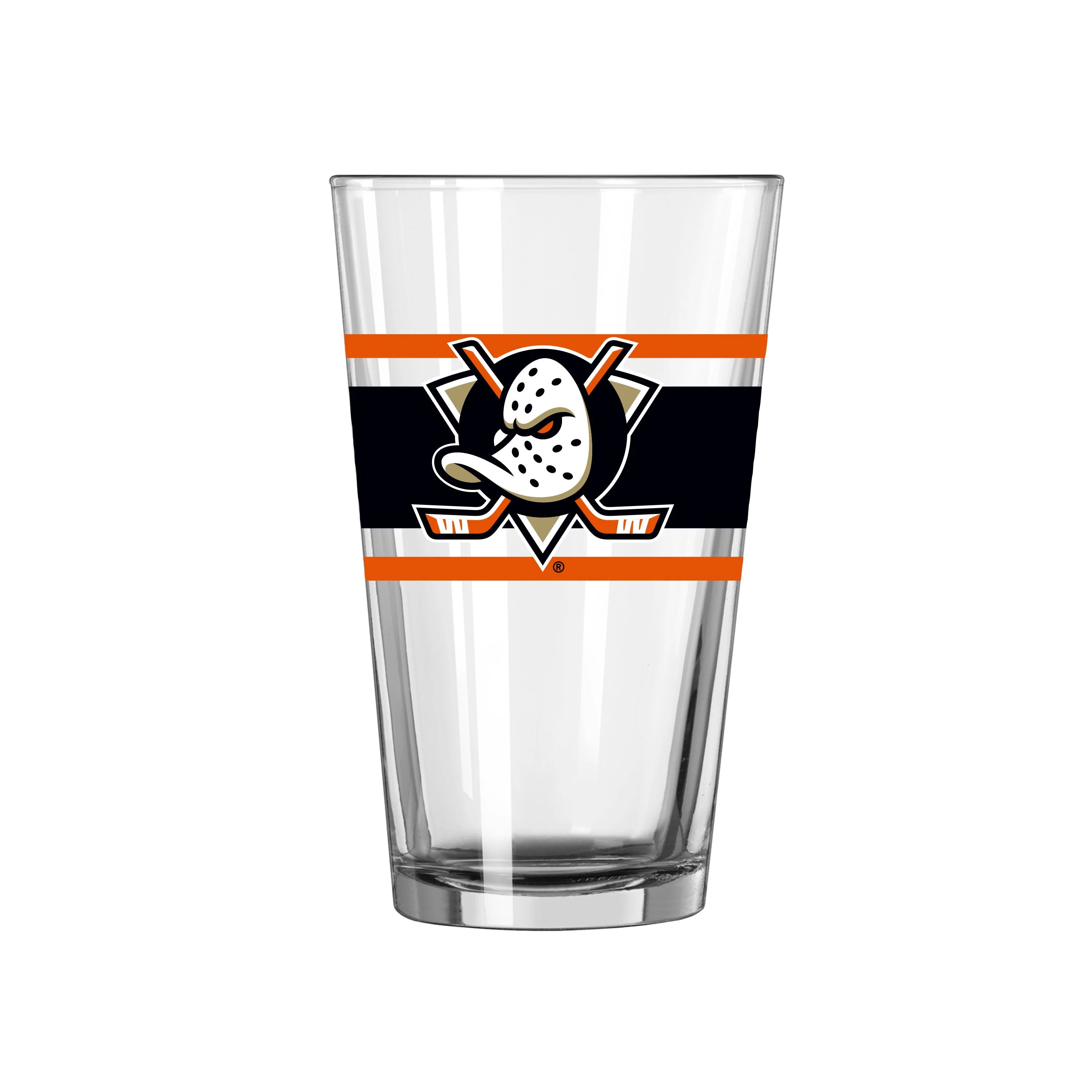 Anaheim Ducks 16oz Stripe Pint Glass