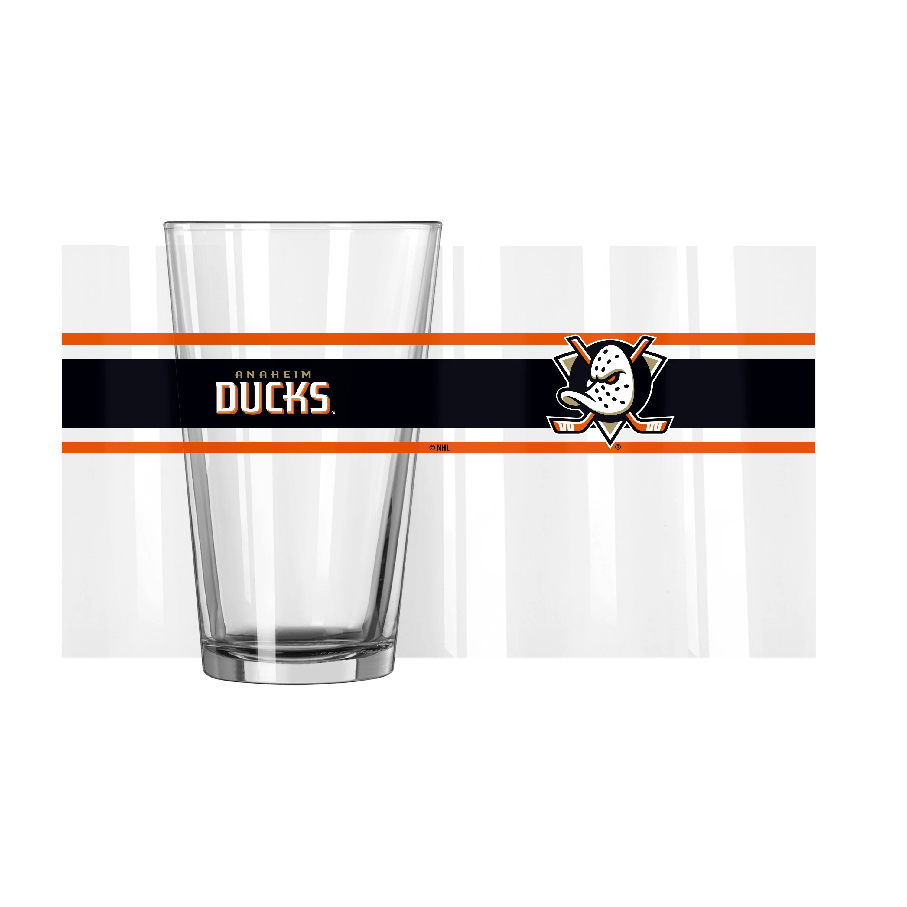 Anaheim Ducks 16oz Stripe Pint Glass - Image 2