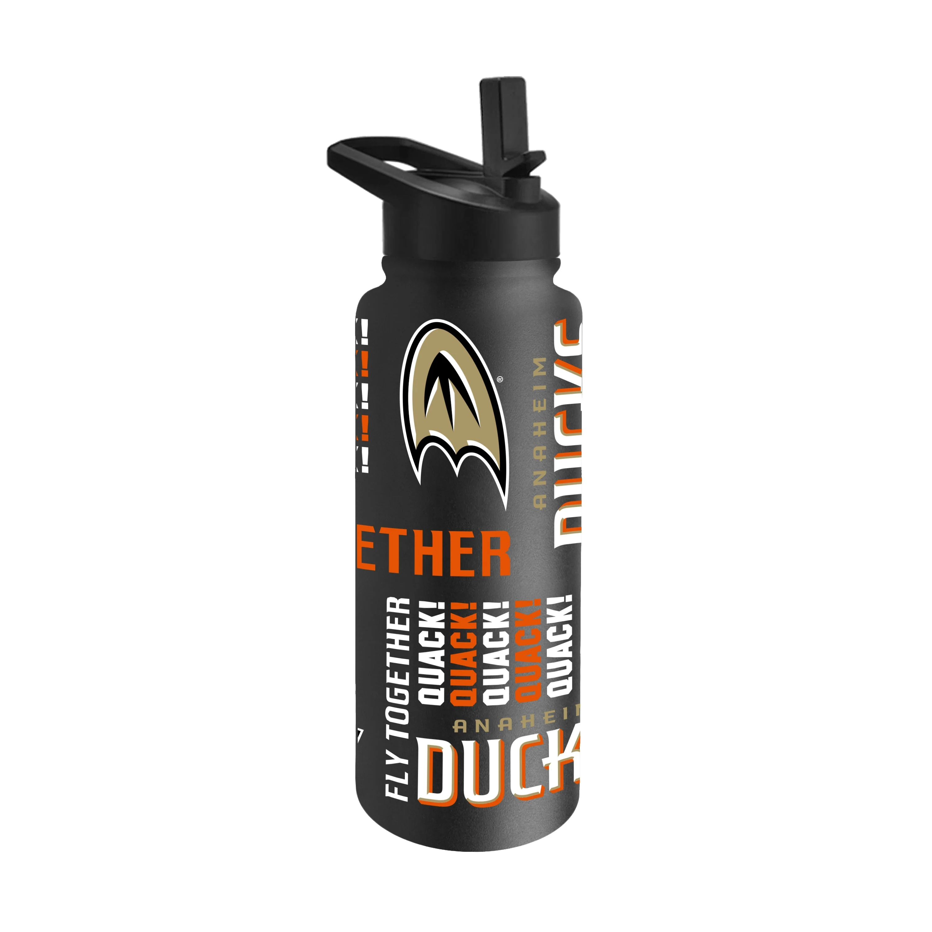 Anaheim Ducks Black 34oz Native Quencher Bottle - Image 2