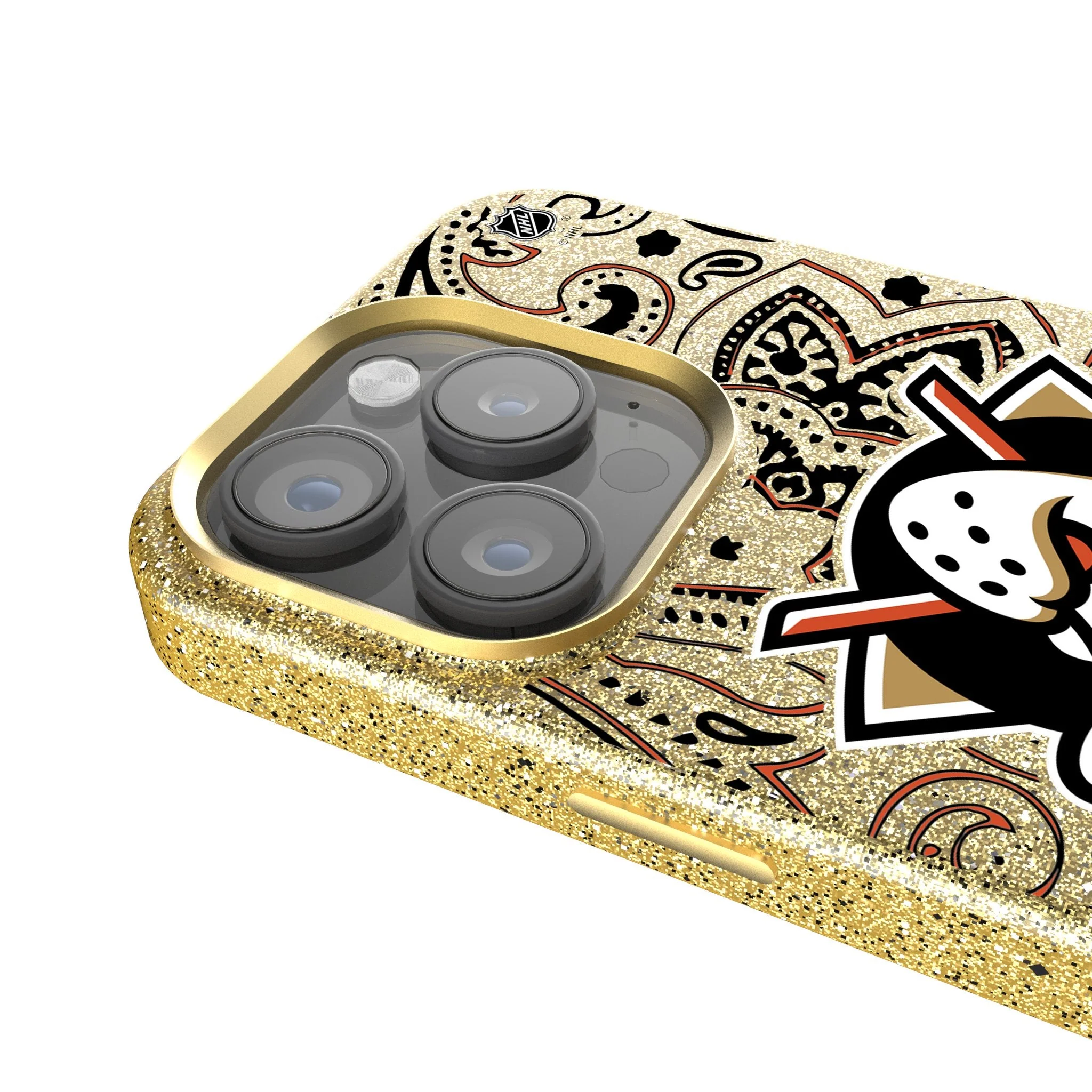 Anaheim Ducks Paisley Bling Phone Case - Image 4