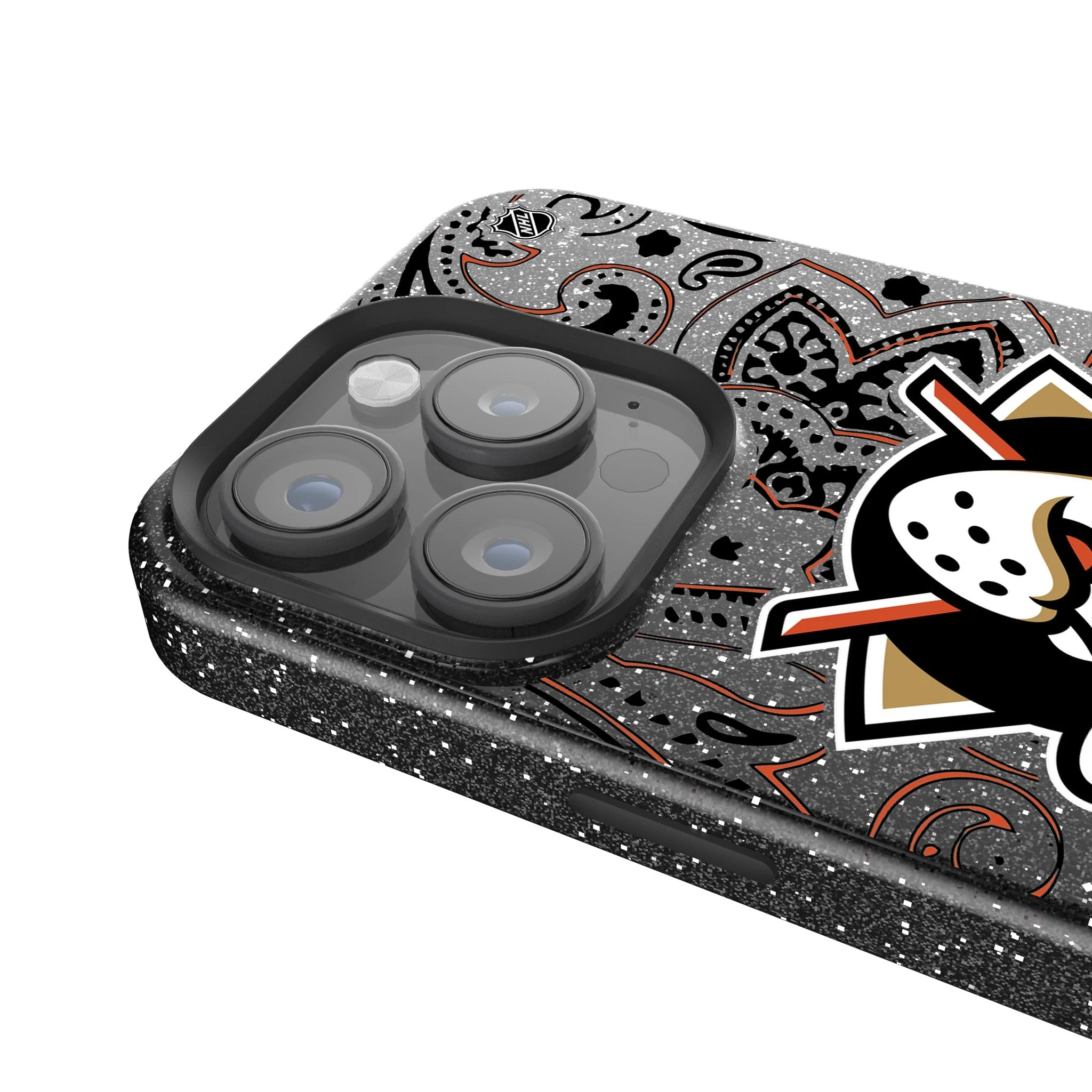 Anaheim Ducks Paisley Bling Phone Case - Image 4