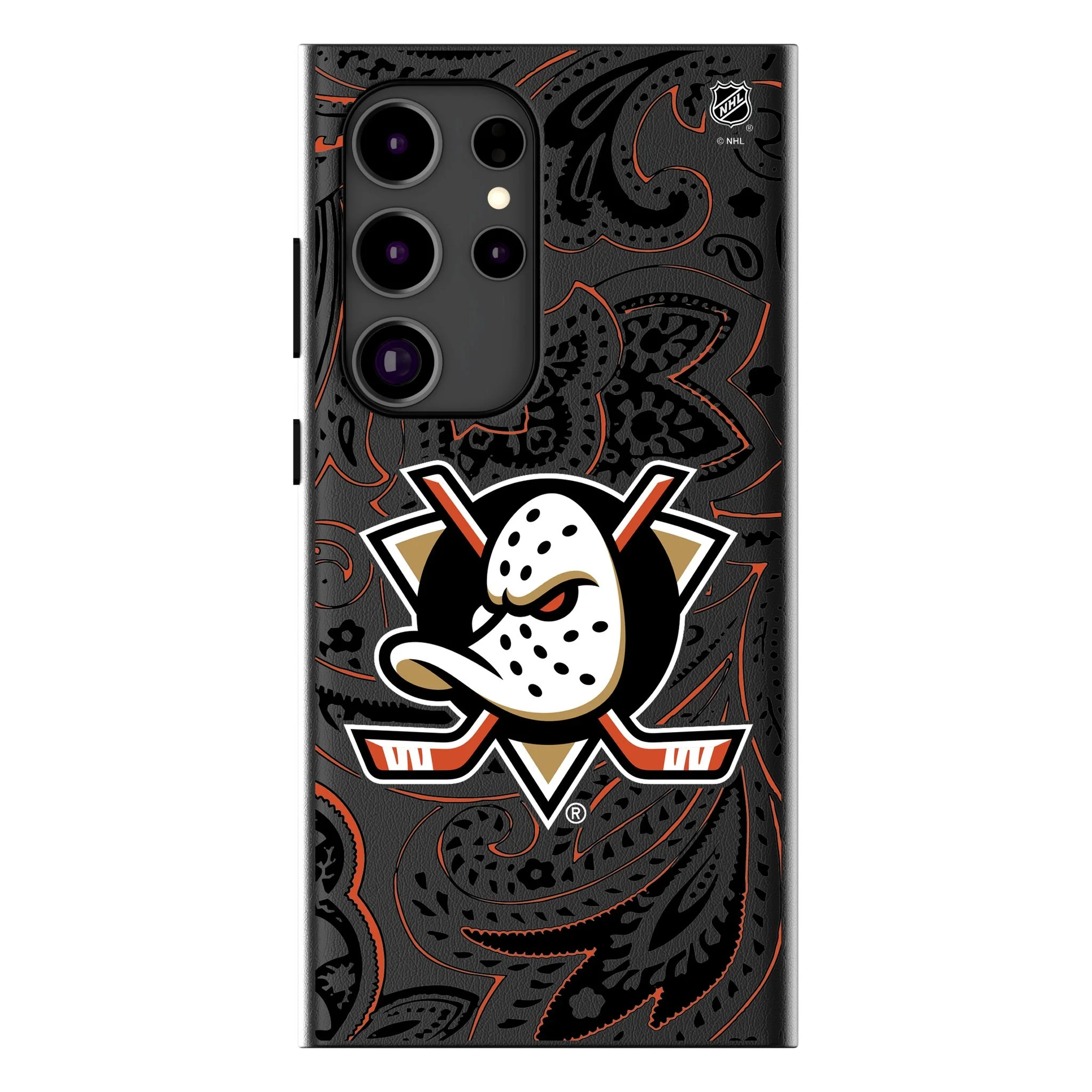 Anaheim Ducks Paisley MagSafe Compatible Phone Case for Samsung Galaxy