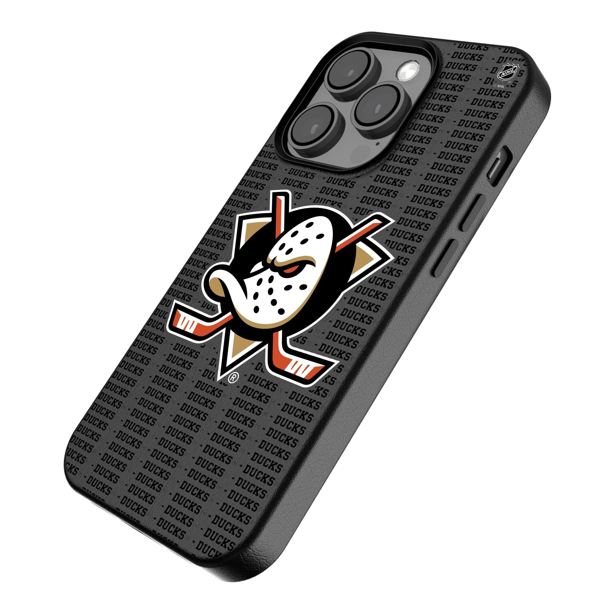 Anaheim Ducks Text Backdrop MagSafe Compatible Phone Case for Apple iPhone - Image 2