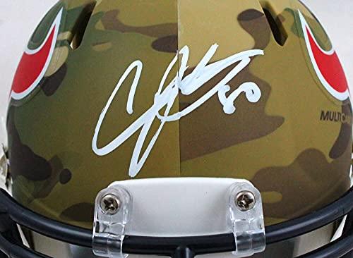 Andre Johnson Autographed Houston Texans Camo Speed Mini Helmet - JSA W Auth White - Image 3