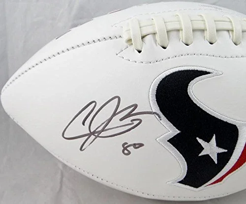 Andre Johnson Autographed Houston Texans Logo Football- JSA W Authenticated - Image 2