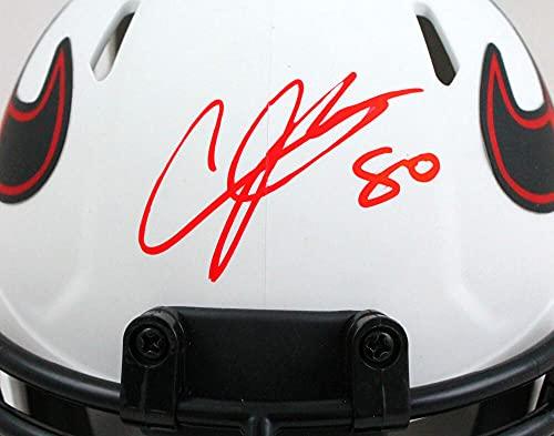 Andre Johnson Autographed Houston Texans Lunar Speed Mini Helmet - JSA W Auth Red - Image 3