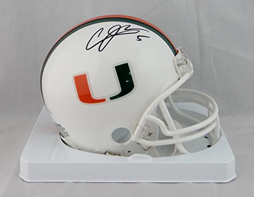 Andre Johnson Signed Miami Hurricanes Riddell Mini Helmet JSA W Auth *Black - Image 4