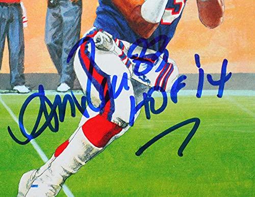 Andre Reed Autographed Buffalo Bills Goal Line Art Card w/HOF- Beckett Blue - Image 3