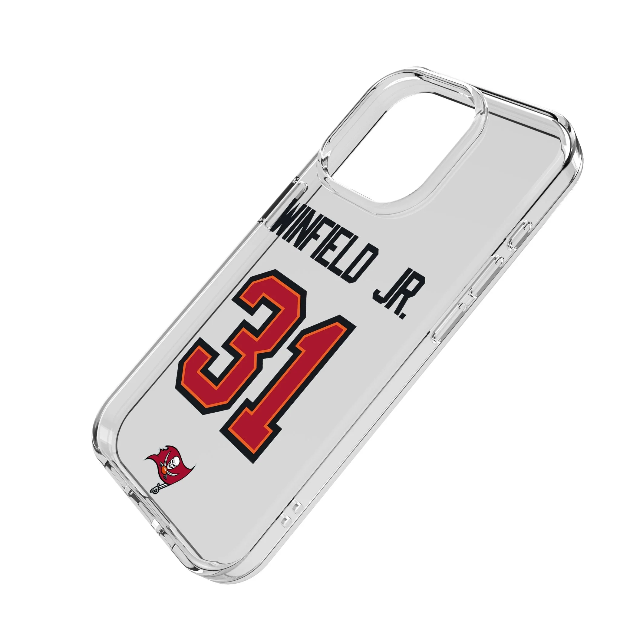 Antoine Winfield Jr. Tampa Bay Buccaneers 31 Game Tactic Clear Phone Case for Apple iPhone - Image 2