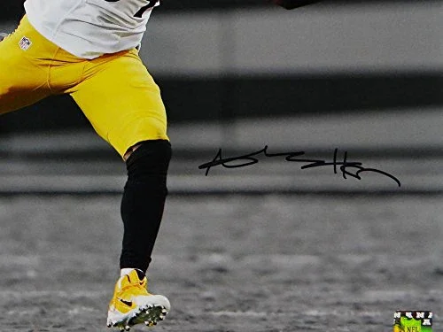 Antonio Brown Autographed Steelers 16x20 BW Color Catch PF Photo- JSA W Auth - Image 2