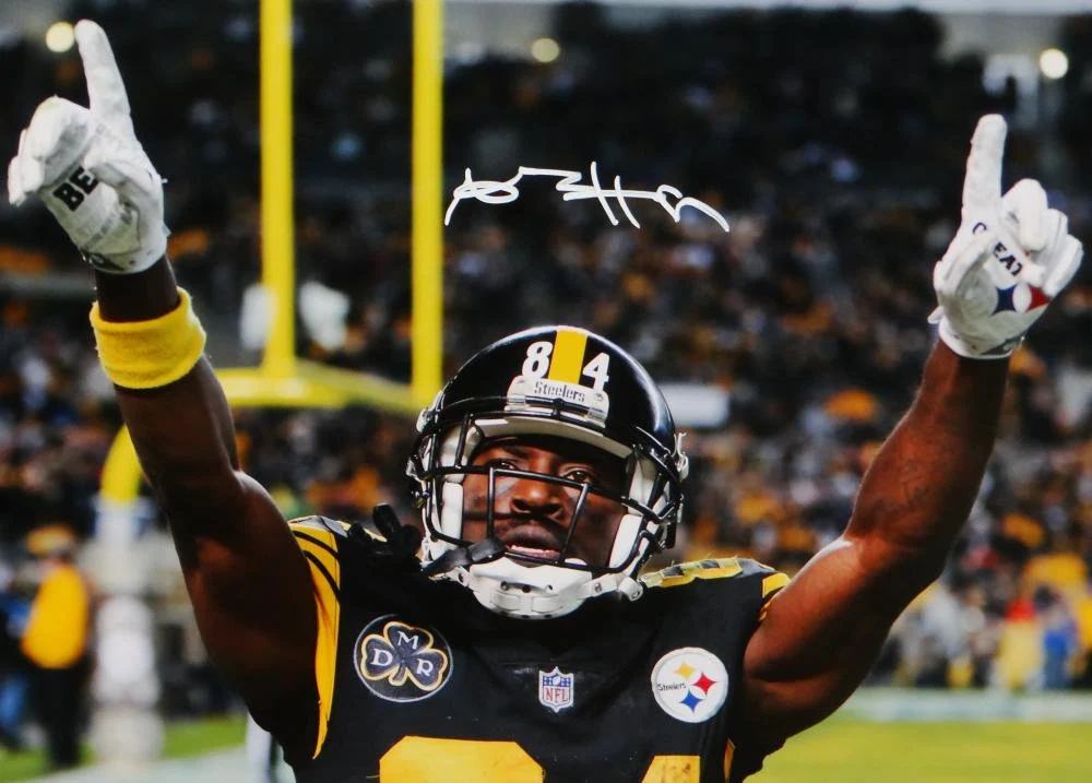Antonio Brown Autographed Steelers 16x20 Pointing PF Photo- JSA W Auth *White - Image 2