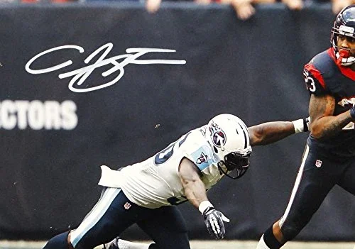 Arian Foster Autographed Texans 8x10 Running Against Titans Photo- JSA W Auth - Image 2