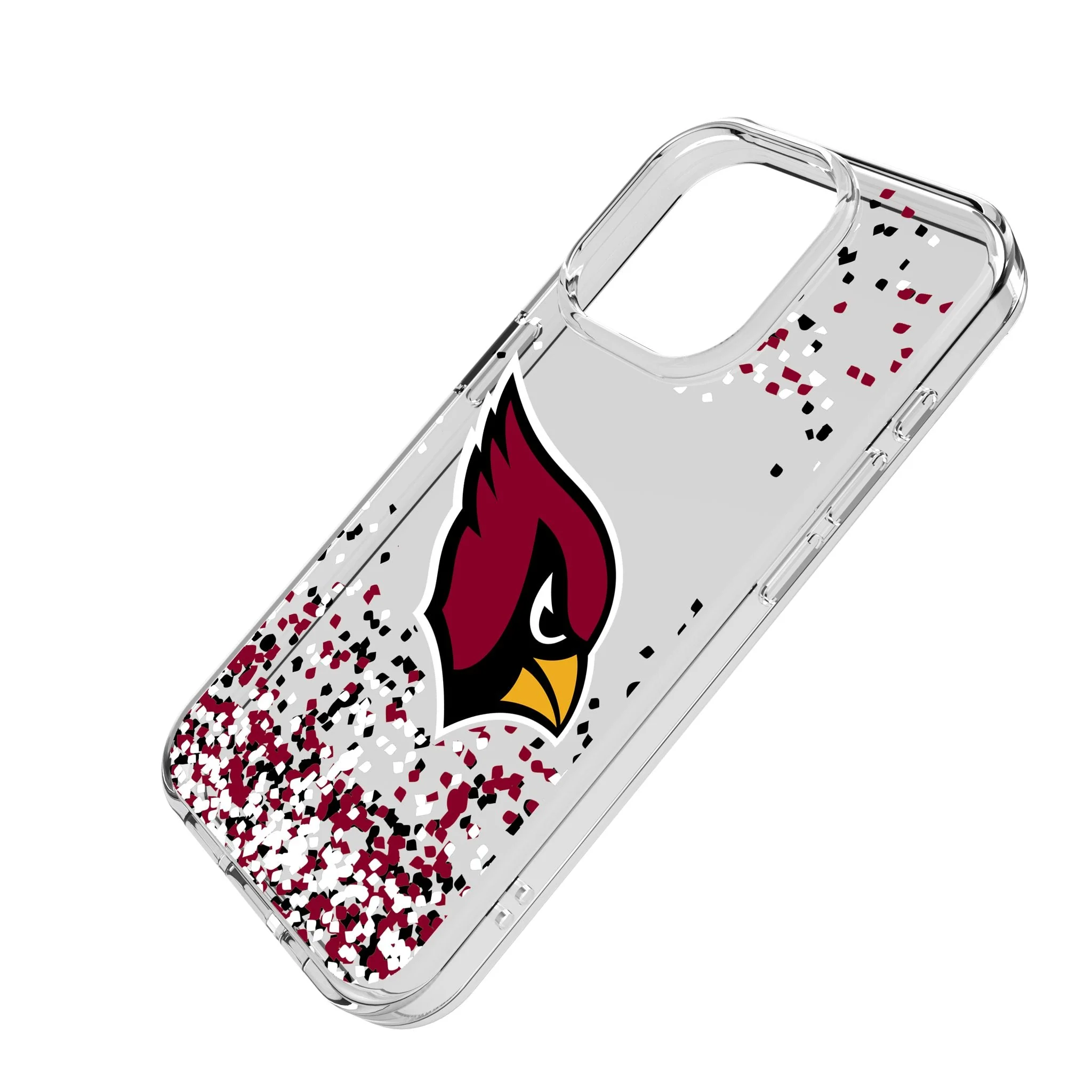 Arizona Cardinals Confetti Clear Phone Case for Apple iPhone - Image 2