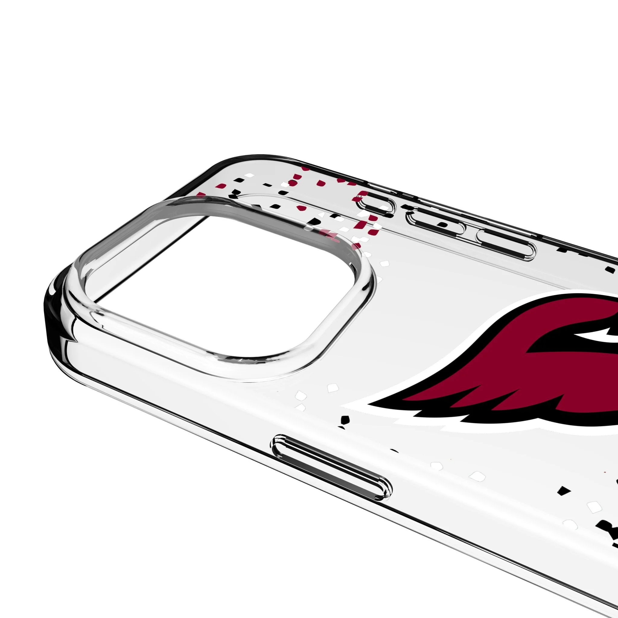 Arizona Cardinals Confetti Clear Phone Case for Apple iPhone - Image 3
