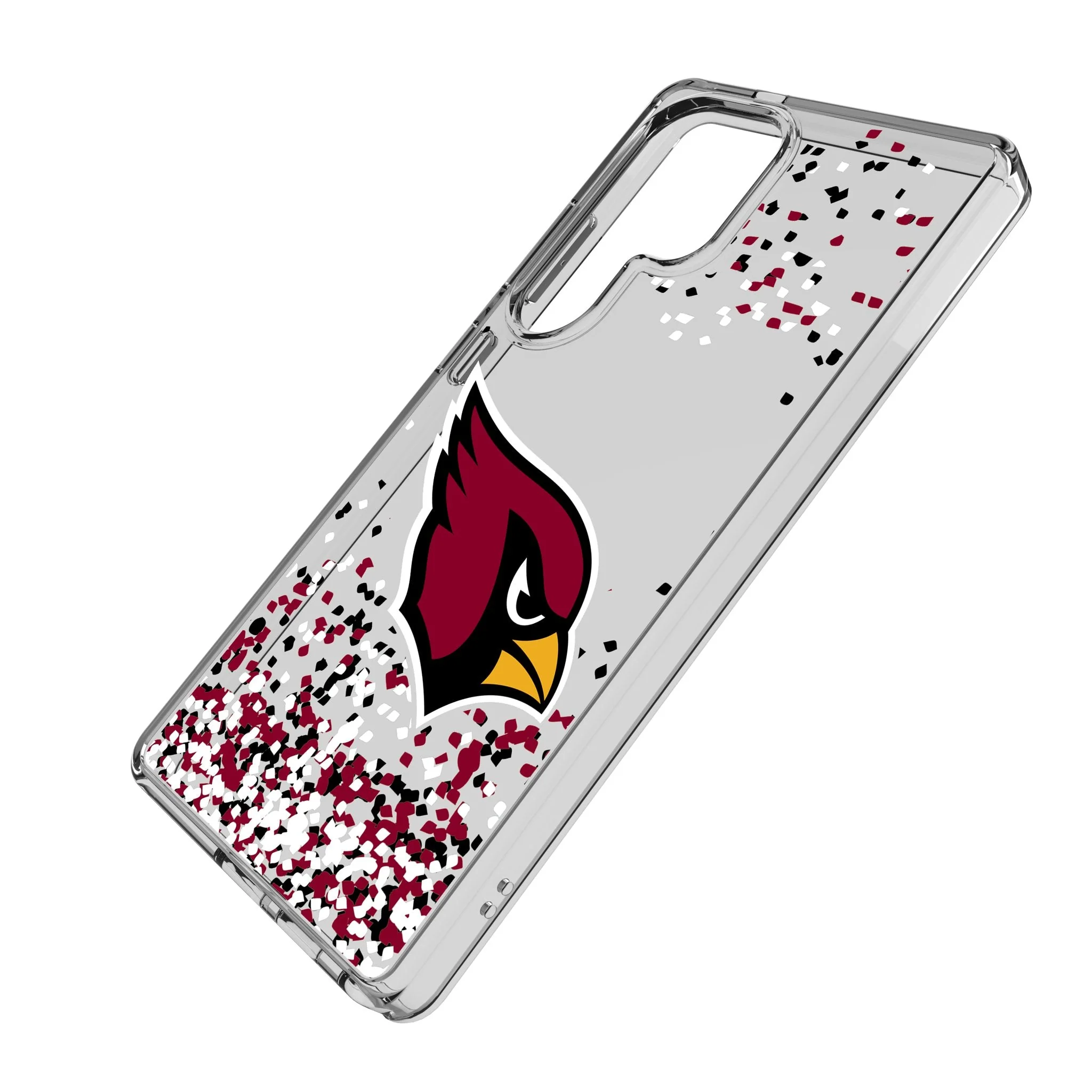 Arizona Cardinals Confetti Clear Phone Case for Samsung Galaxy - Image 2