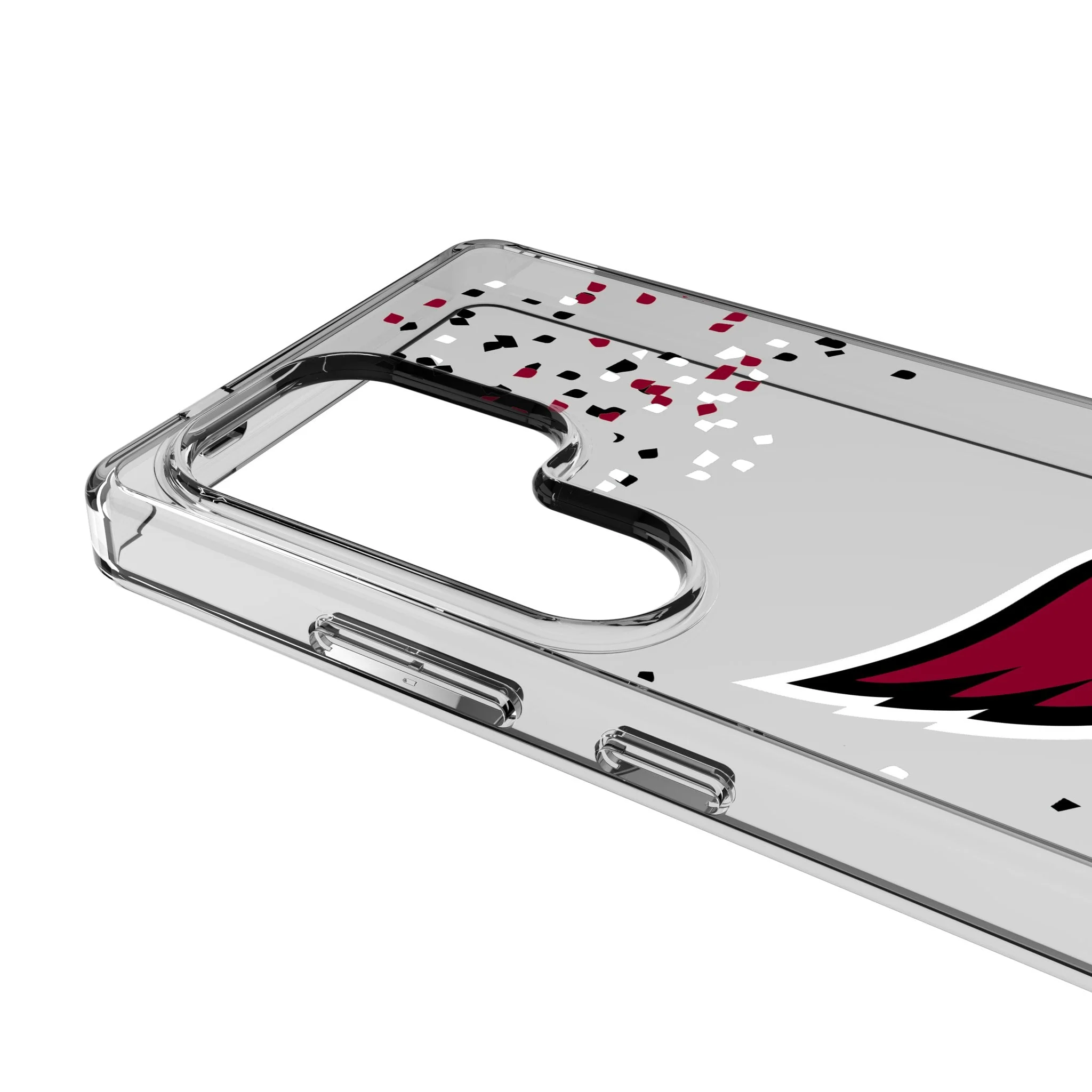 Arizona Cardinals Confetti Clear Phone Case for Samsung Galaxy - Image 3