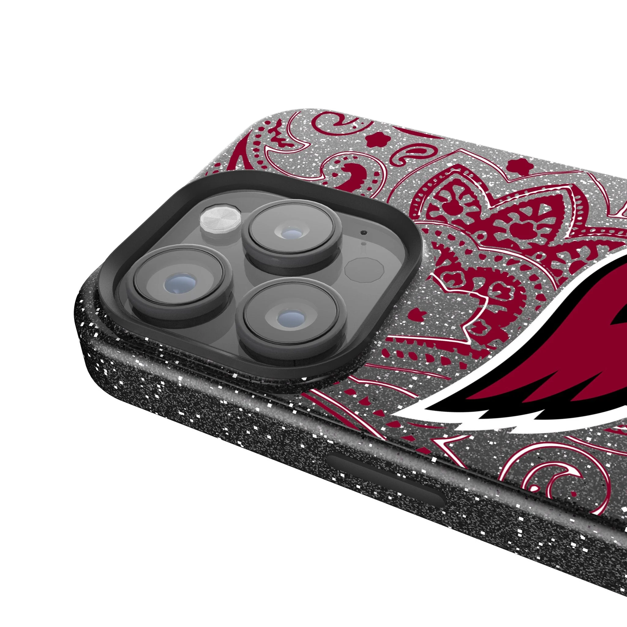 Arizona Cardinals Paisley Bling Phone Case - Image 4