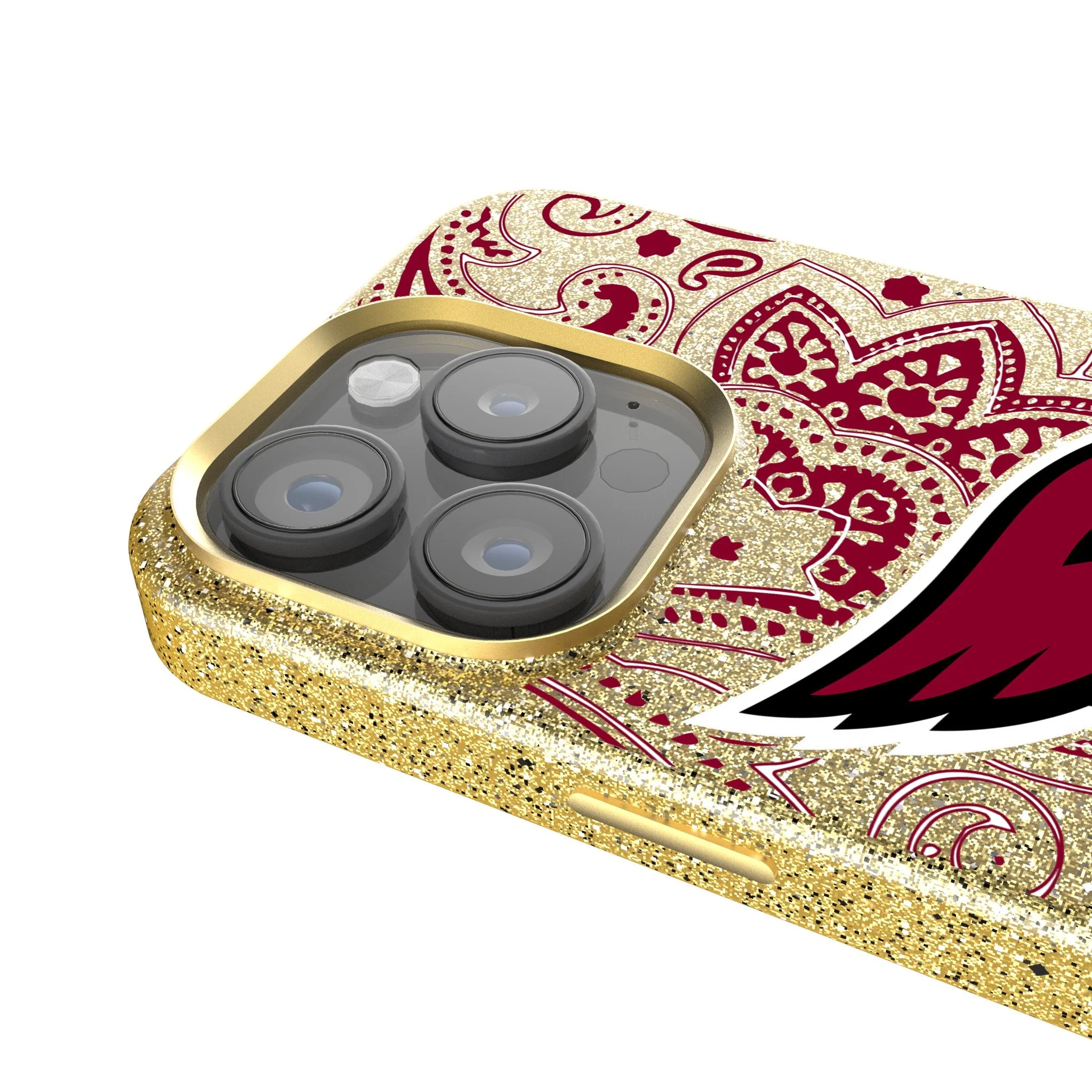 Arizona Cardinals Paisley Bling Phone Case - Image 4