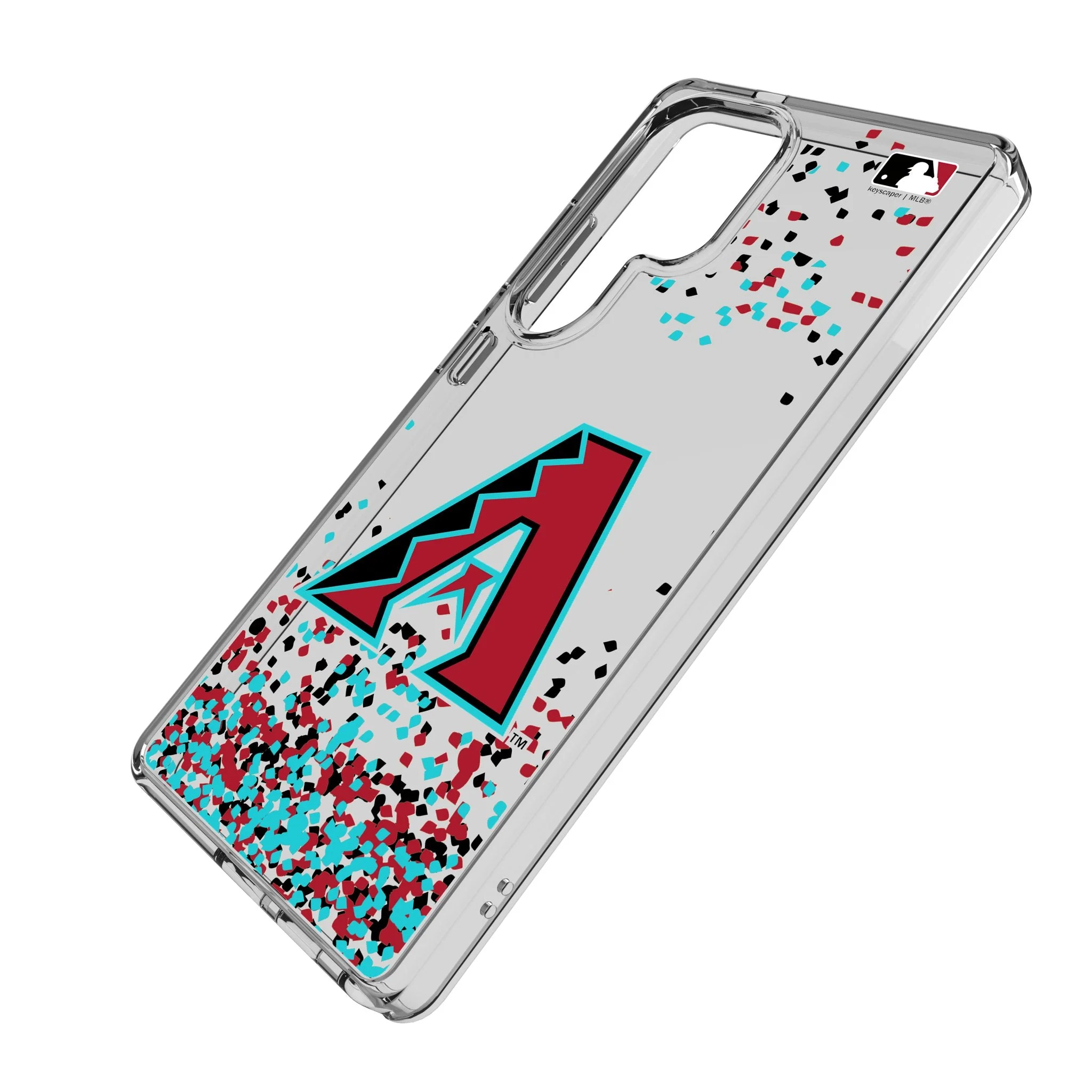Arizona Diamondbacks Confetti Clear Phone Case for Samsung Galaxy - Image 2