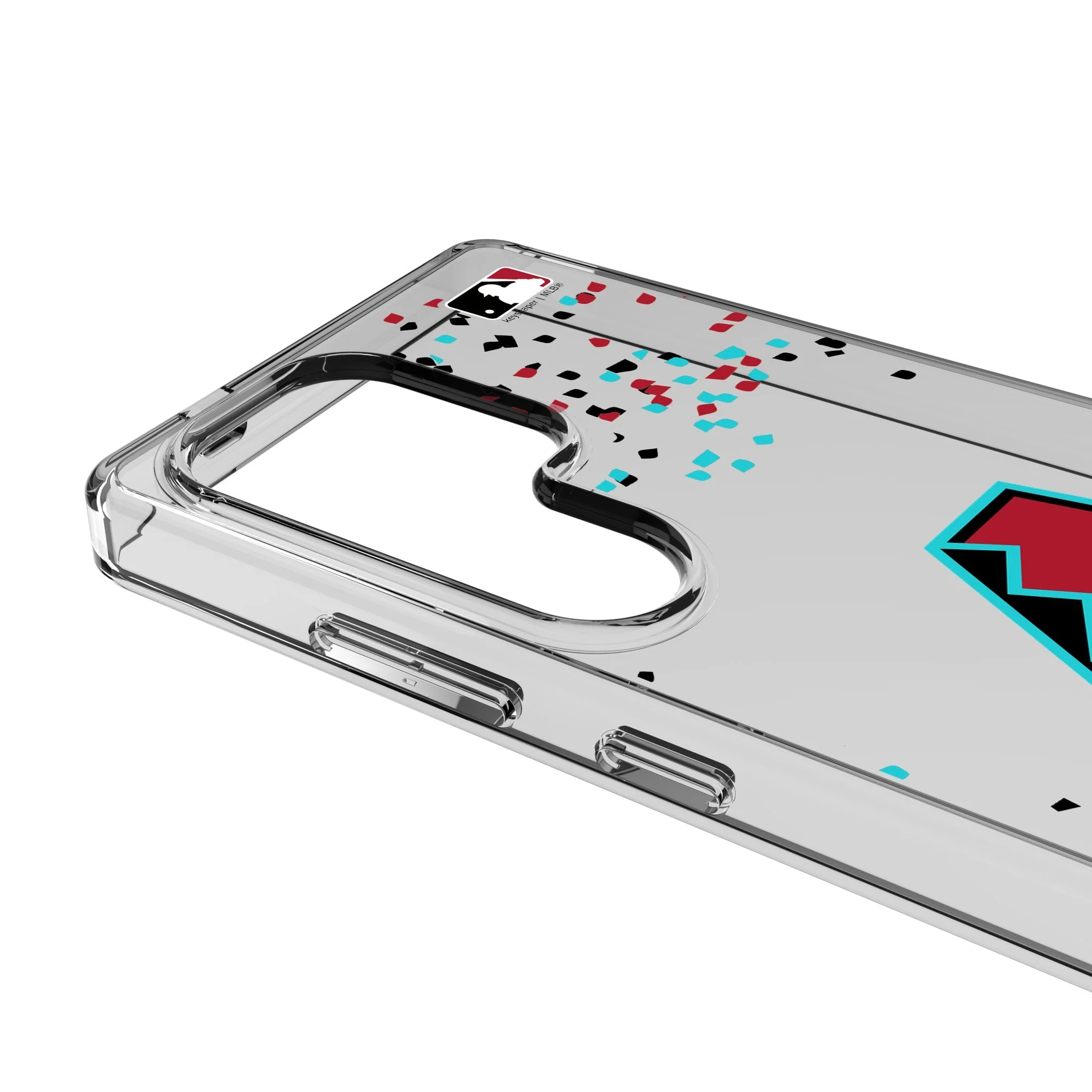 Arizona Diamondbacks Confetti Clear Phone Case for Samsung Galaxy - Image 3