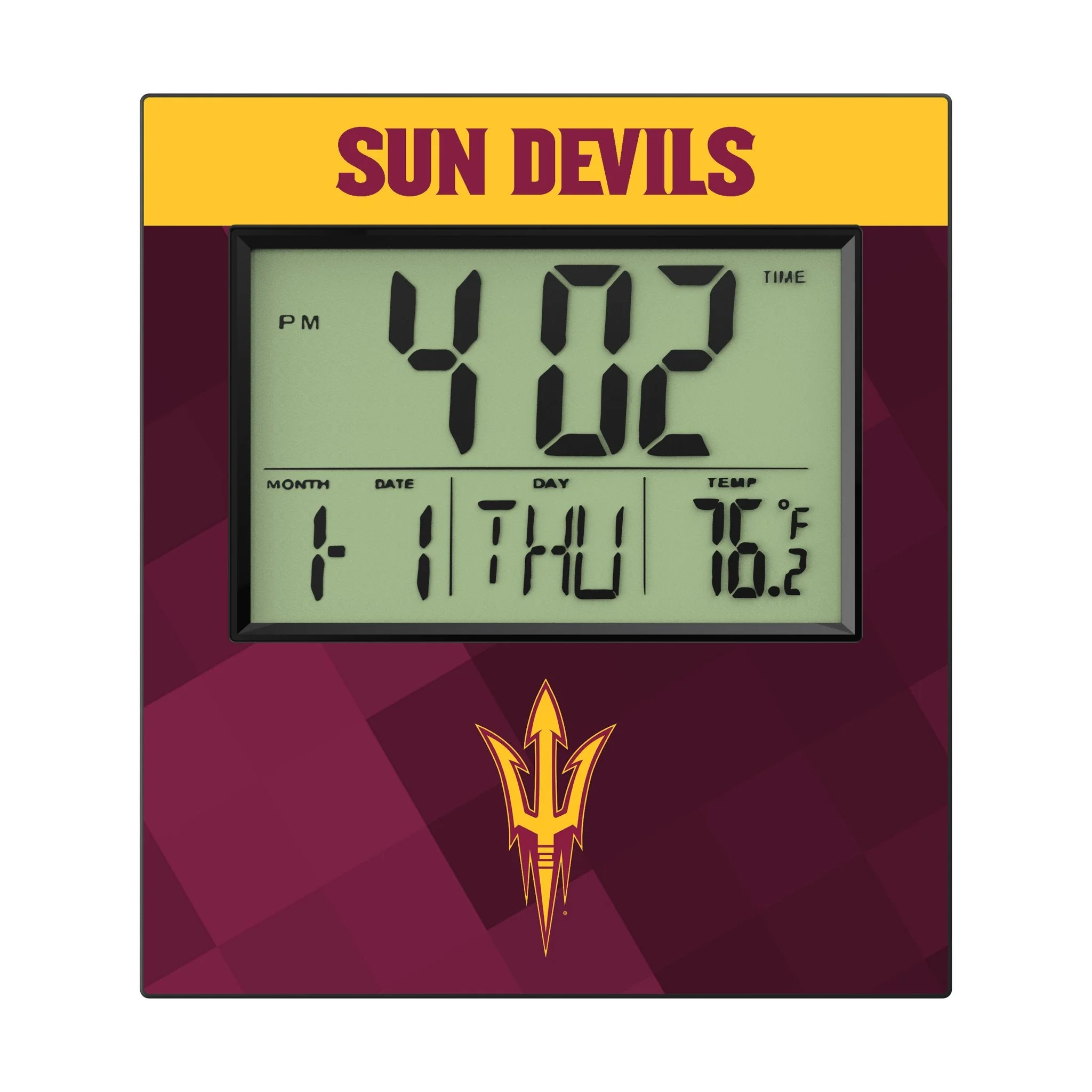 Arizona State University Sun Devils Color Block Wall Clock - Image 2