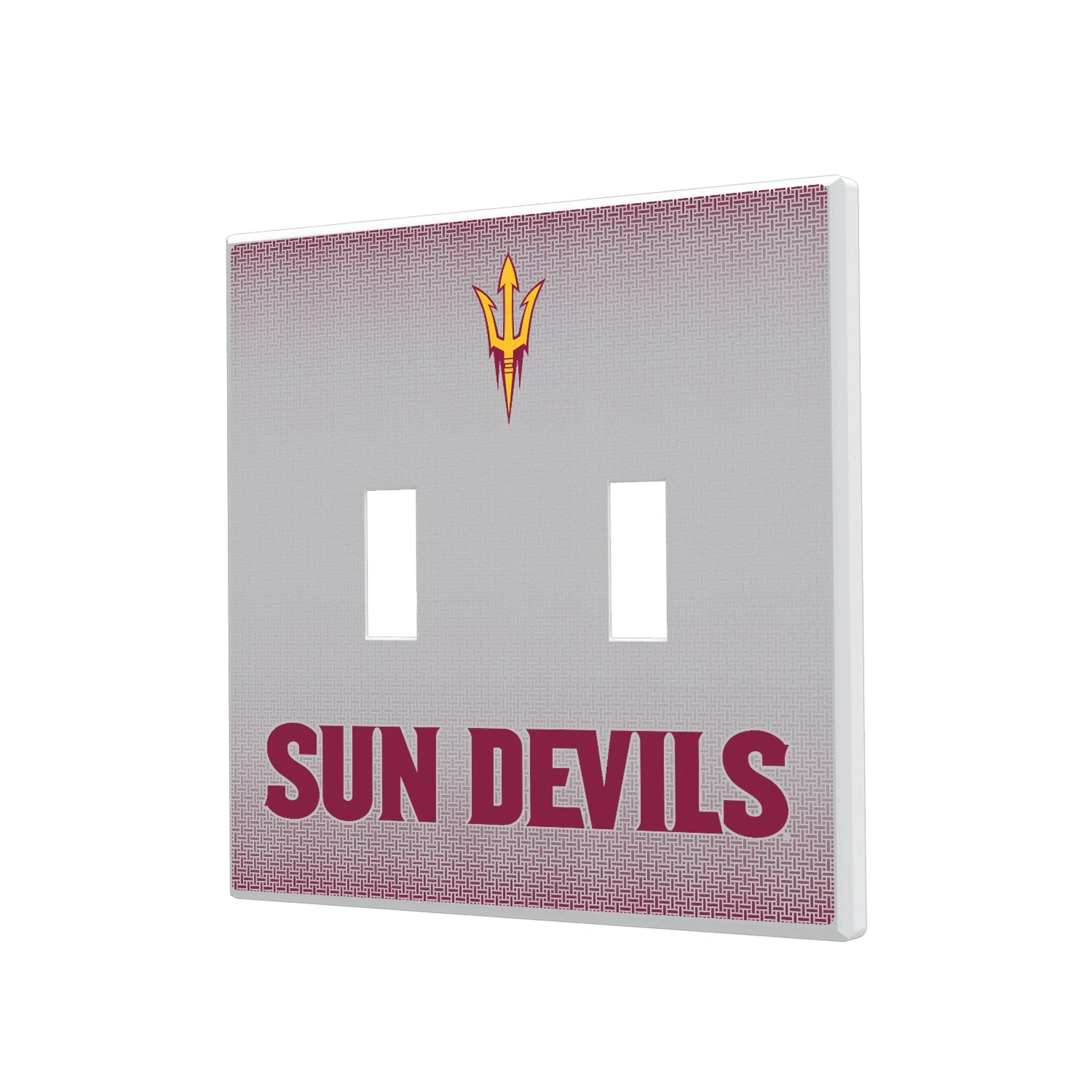 Arizona State University Sun Devils Linen Hidden-Screw Light Switch Plate - Image 3